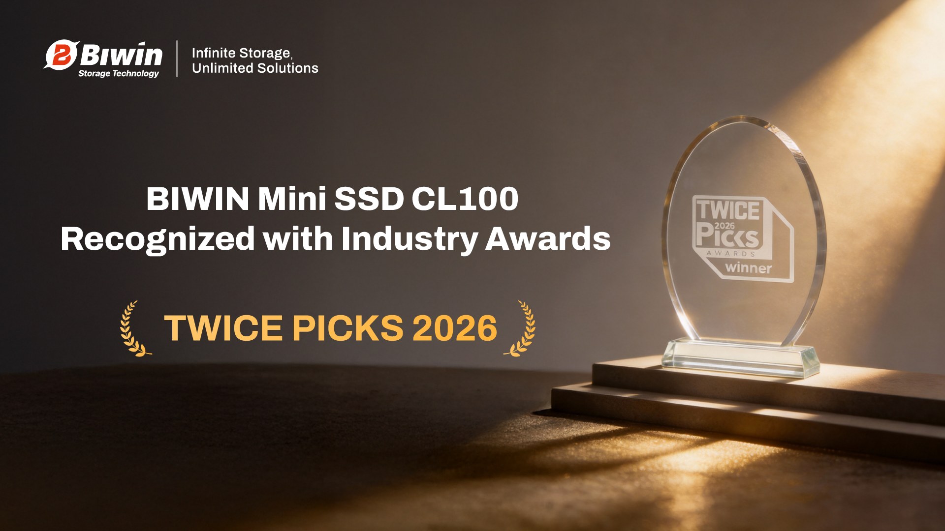 Dual Honors at CES 2026: BIWIN Mini SSD Wins the TWICE PICKS AWARDS and AVRONA MOST INNOVATIVE AWARD